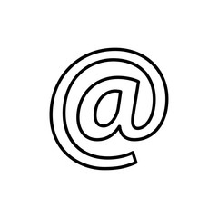 Email signage icon trendy