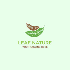 Abstract linear leaf logo icon design modern minimal style illustration vector.