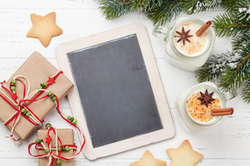 Eggnog. Traditional christmas cocktail