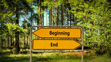 Street Sign Beginning versus End