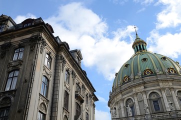 Historic buildings in Copenhagen, Denmark