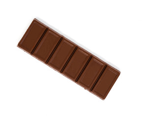 Chocolate row  isolated on  white background
