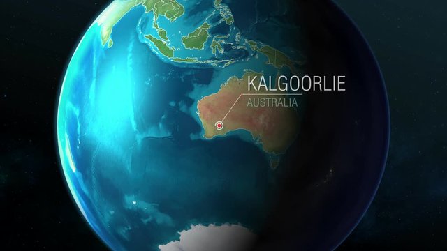 Australia - Kalgoorlie - Zooming from space to earth