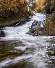 Small waterfall at Ayer's Cliff in the Estrie region of Quebec, Canada