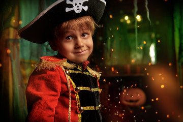 boy in pirate costume