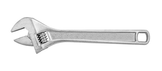 Craftsman tool, Adjustable wrench isolated on white background. File contains with clipping path So...