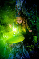 witch is preparing a potion