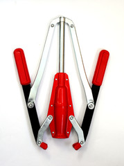 capper for crown caps, for wine bottles white background close-up