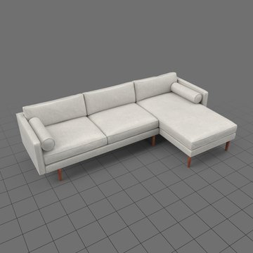 Mid century modern corner sofa 1