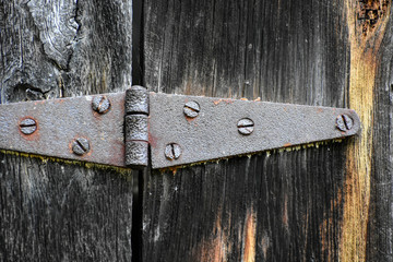 Vintage old barn hinge