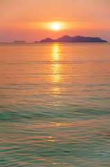 Fototapeta na wymiar A tranquil seascape at sunset.