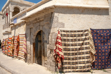 Carpets for sale at Mustafapasa, Cappadocia, Turkey