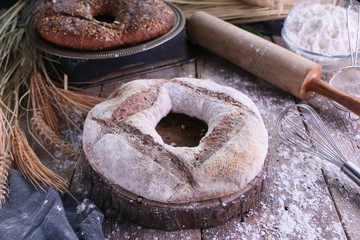 Norwegian Ruis bread with flour