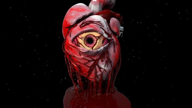 Halloween abstract background with heart