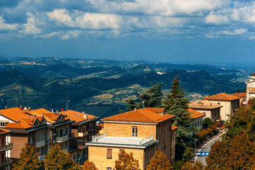 Scenic view of San Marino from Mount Titan