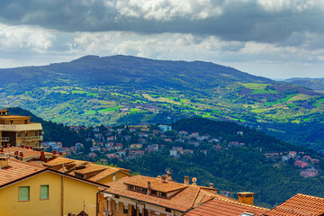 Fototapeta na wymiar Scenic view of San Marino from Mount Titan