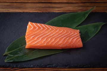 japanese raw sashimi salmon block