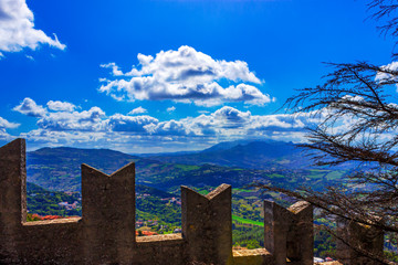 Scenic view of San Marino from Mount Titan
