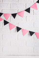 Paper pink and black garland
