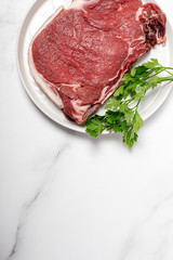 Raw beef steak for grill, BBQ or cooking