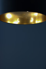 Golden lamp in a room, elegant modern home decor lighting