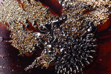 Ferroliquid and Iron Fillings