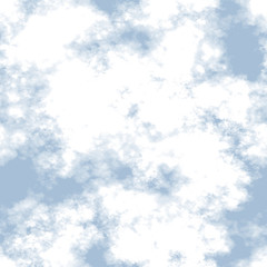 White clouds and blue sky seamless stock illustration.