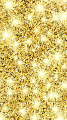 Golden glittering background with glitter effect