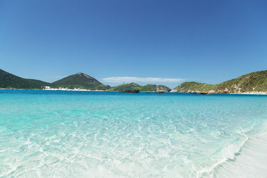 Pontal do Atalaia beach in Arraial do Cabo in Rio de Janeiro with crystal clear waters