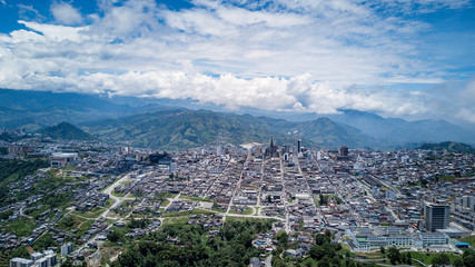 Vista aerea con dron de Manizales-Caldas- Colombia