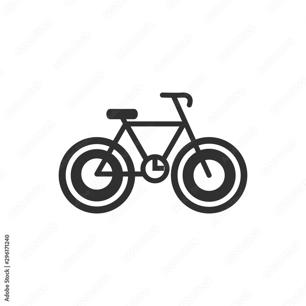 Sticker isolated bike flat vector design