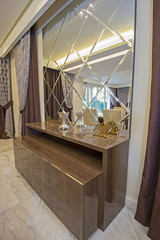 Interior design of luxury apartment living room unit