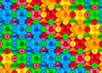 Colorful background made of colorful circles in two levels.