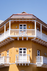 Ciudad Amurallada, Cartagena - Bolívar - Colombia, vista de la arquitectura colonial de la ciudad