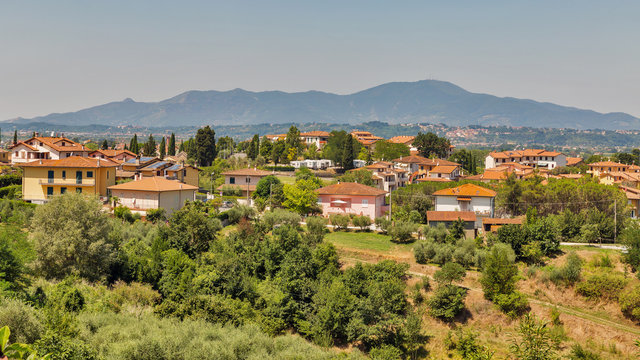 Montopoli in Val d'Arno residential houses. Tuscany, Itaky.