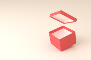 red box isolated on white background