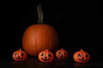 Pumpkin with mini pumpkins