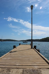 pier on the lake pula croatia