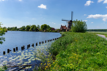 River Vecht with Windmill