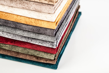 Stack of various textile materials
