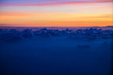 View of a sunrise full of color