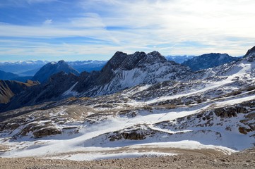 First snow in the Bavarian Alps