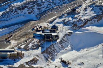 Zugspitze plate station in the winter