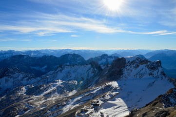 Panoramic view of Bavarian mountains