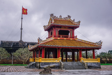 Traditional architecture in the city of Hue in Vietnam