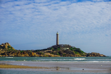 Lighthouse on an island in Vietnam