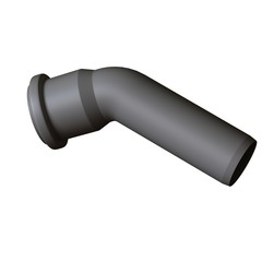 Fototapeta premium Plastic sewer pipe grey on white background, isolated. 3D rendering of excellent quality in high resolution. It can be enlarged and used as a background or texture.