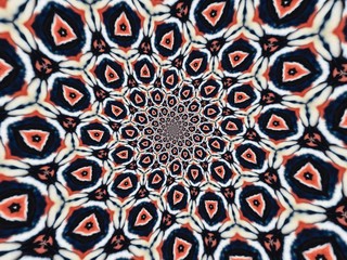 Colorful digital graphic kaleidoscope symmetry mandala style in laser light trial pattern, Tie Dye , spiderweb art abstract background for art projects, banner, business,   card, 3D, template