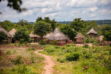Fototapeta na wymiar African village