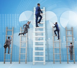 Career progression concept with various ladders